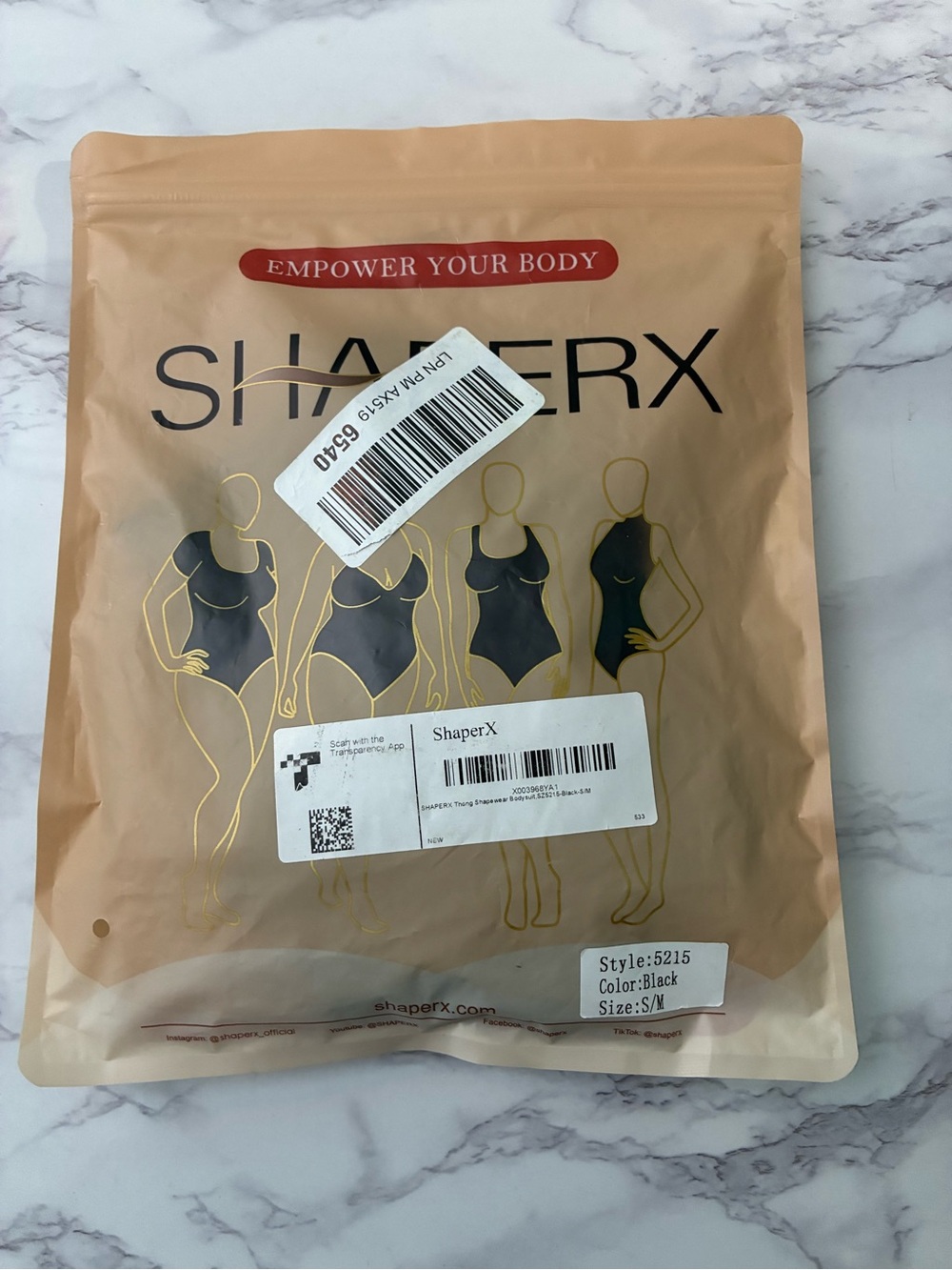 SHAPERX Women's Tummy Control Shapewear Thong Bodysuit Seamless Waist Snatching
